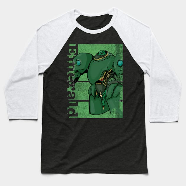 Emerald Baseball T-Shirt by Beanzomatic